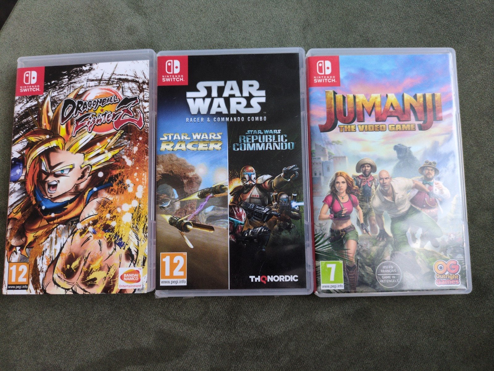 2 Nintendo Switch games: Dragon Ball, Jumanji, 1 speler, Ophalen of Verzenden, Zo goed als nieuw, Vanaf 3 jaar