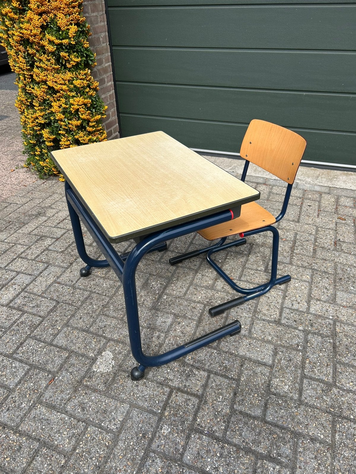 Tafel met stoel basisschool, Ophalen of Verzenden, Gebruikt, Tafel(s) en Stoel(en)