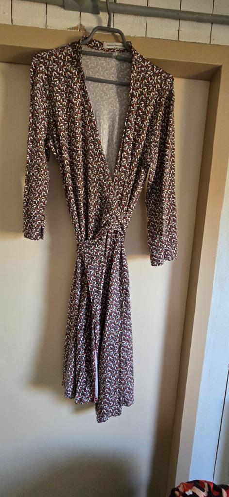 Nathalie Vleeshouwer overslagjurk maat M, Kleding | Dames, Jurken, Maat 38/40 (M), Nathalie Vleeshouwer, Bruin, Ophalen of Verzenden