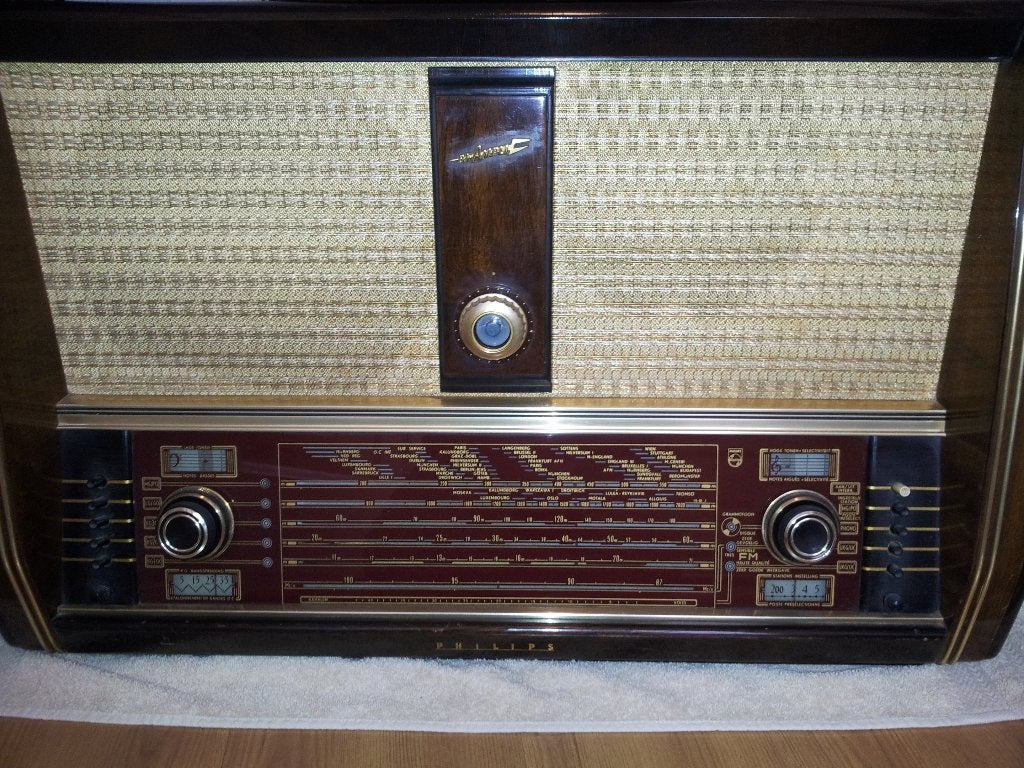 Philips bx 998A bi-ampli radio uit 1955, Antiek en Kunst, Ophalen