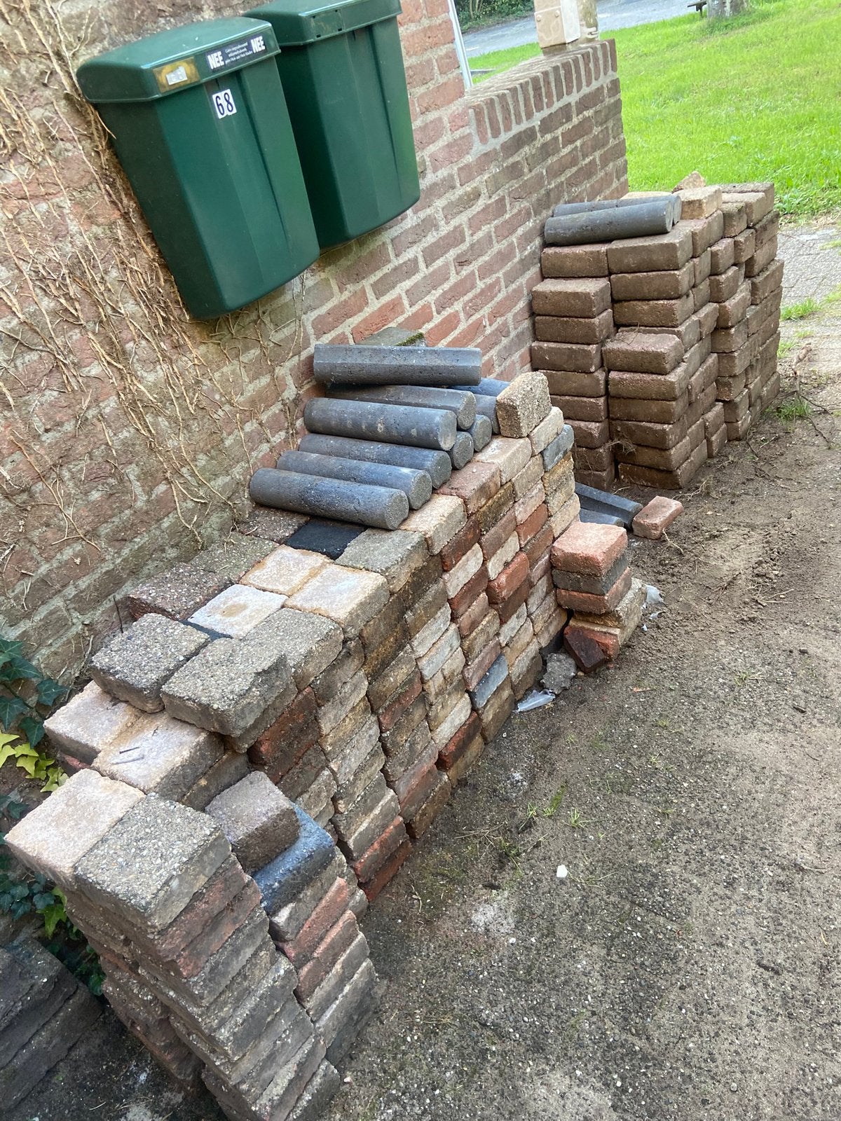 Tegels, Ophalen, Gebruikt, Beton, Terrastegels