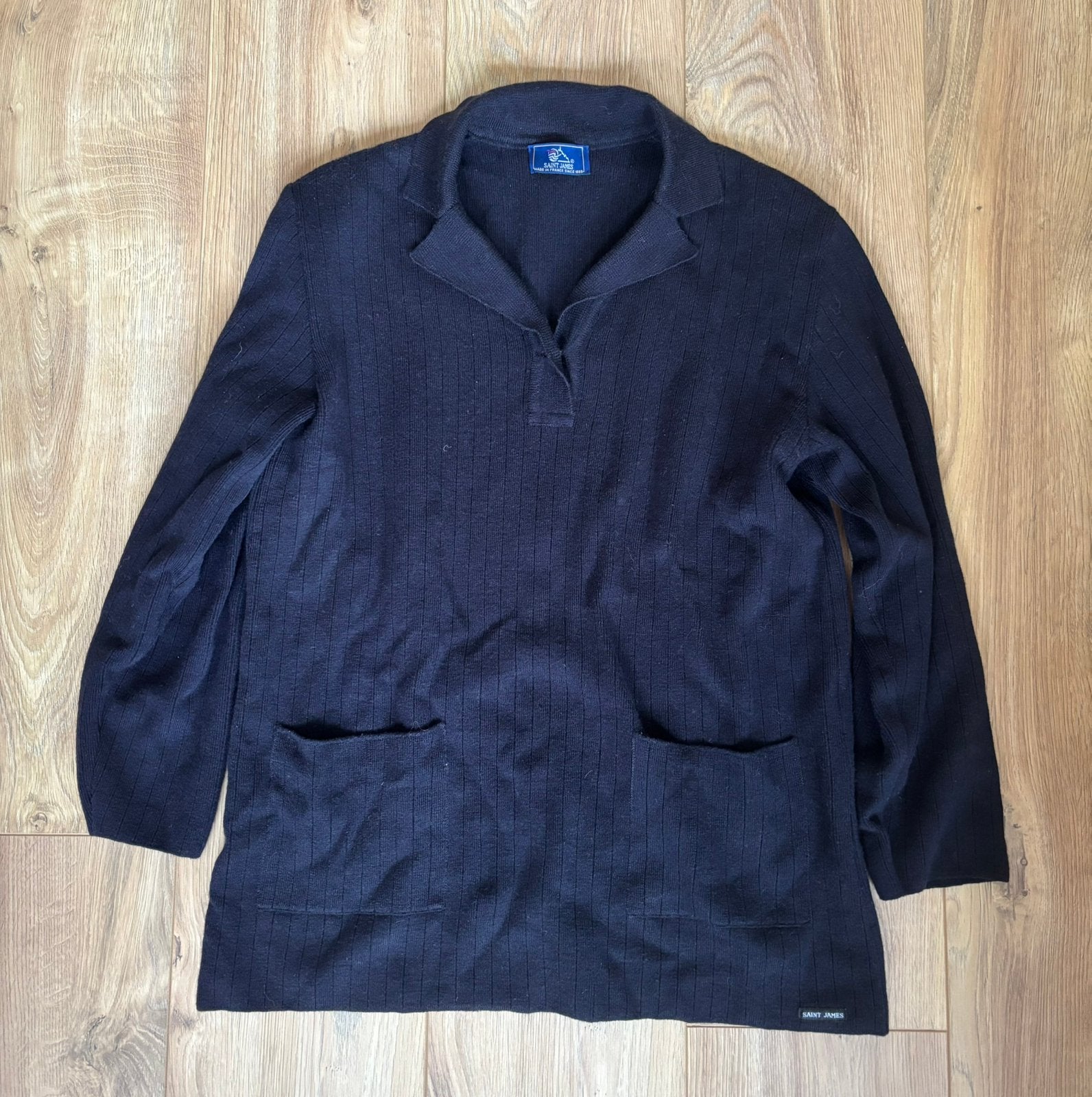 Vintage Saint James 100% wol trui, Ophalen of Verzenden, Zo goed als nieuw, Maat 46 (S) of kleiner, Blauw
