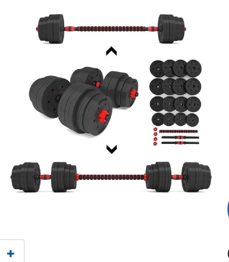 Adjustable Verstelbare Halterset / Dumbbellset 40 kg, Ophalen of Verzenden, Zo goed als nieuw, Armen, Halterset