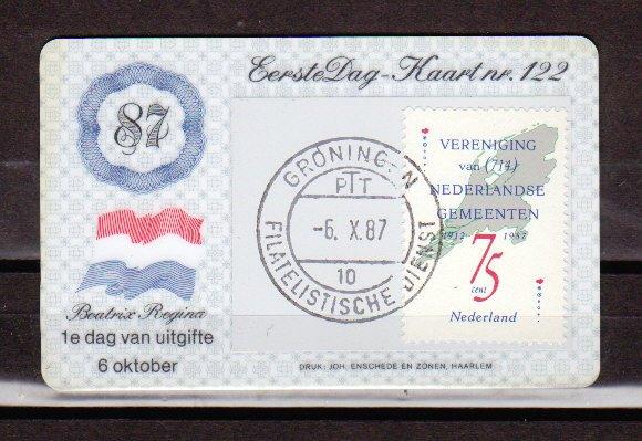 Nederland Eerste Dag Kaartjes EDK nr. 122, Postzegels en Munten, Ophalen of Verzenden, Onbeschreven, Nederland