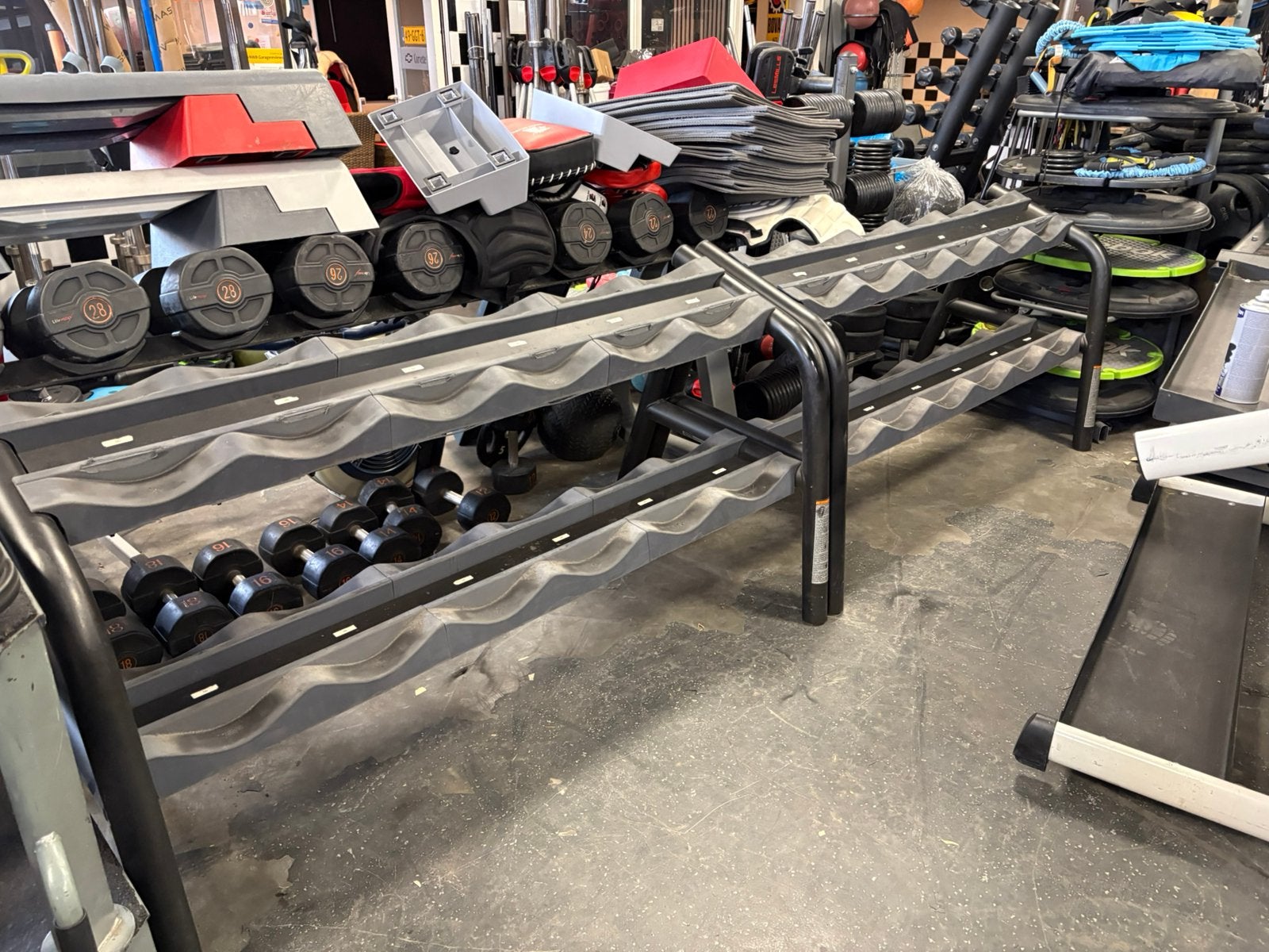 Technogym zwart dumbbell rek ( evt 4 x ), Ophalen, Dumbbell, Rek, Dumbbell