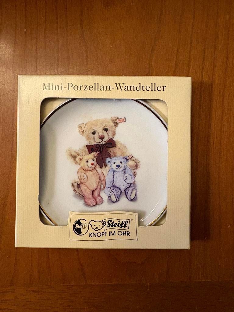 Steiff Mini Porseleinen Wandbord - Millenium Editie, Ophalen of Verzenden
