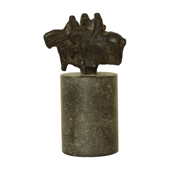 BRONZEN BEELD Eric Claus RIDDERS TE PAARD, Verzenden, Brons, Beeld