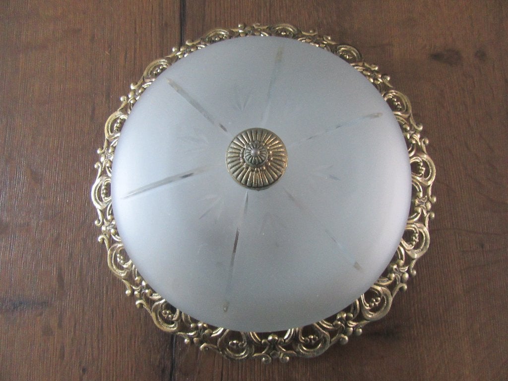 VINTAGE Plafonniere., Ophalen of Verzenden, Gebruikt, 24 cm