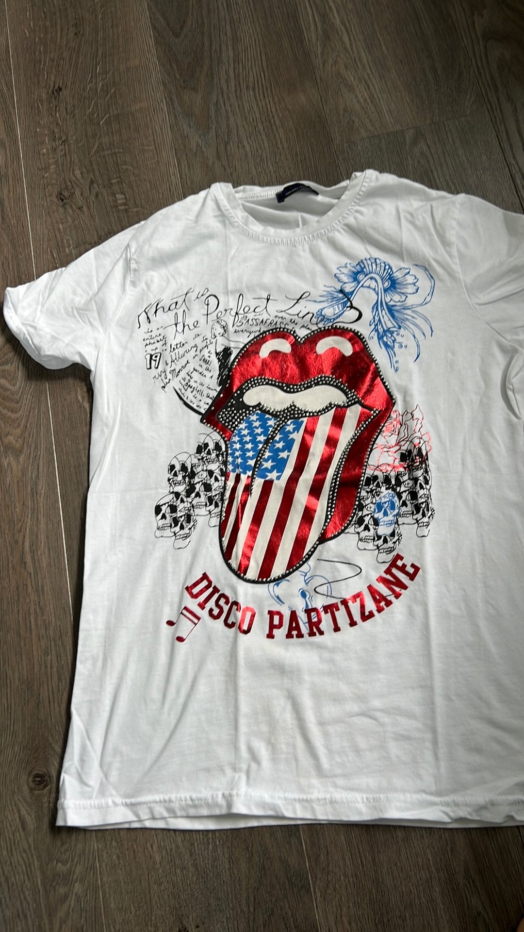Tof wit disco shirt heren M, Ophalen of Verzenden, Maat 48/50 (M), Wit