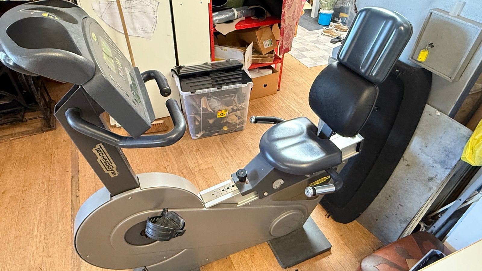 Fitness Technogym Recline XT Pro Ligfiets Recumbent Bike, Ophalen, Ligfiets, Gebruikt, Metaal