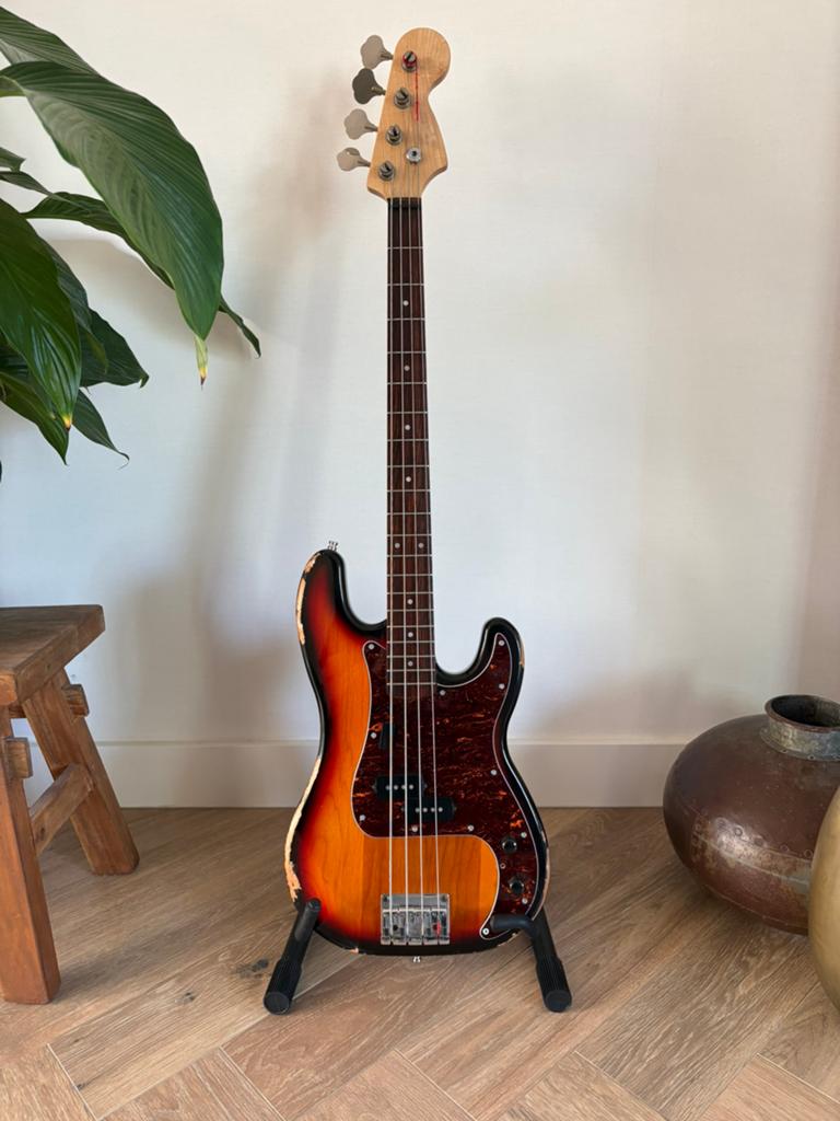 Vintage-style Precision Bass relic | warme diepe klank, Muziek en Instrumenten, Ophalen of Verzenden, Gebruikt, Elektrisch
