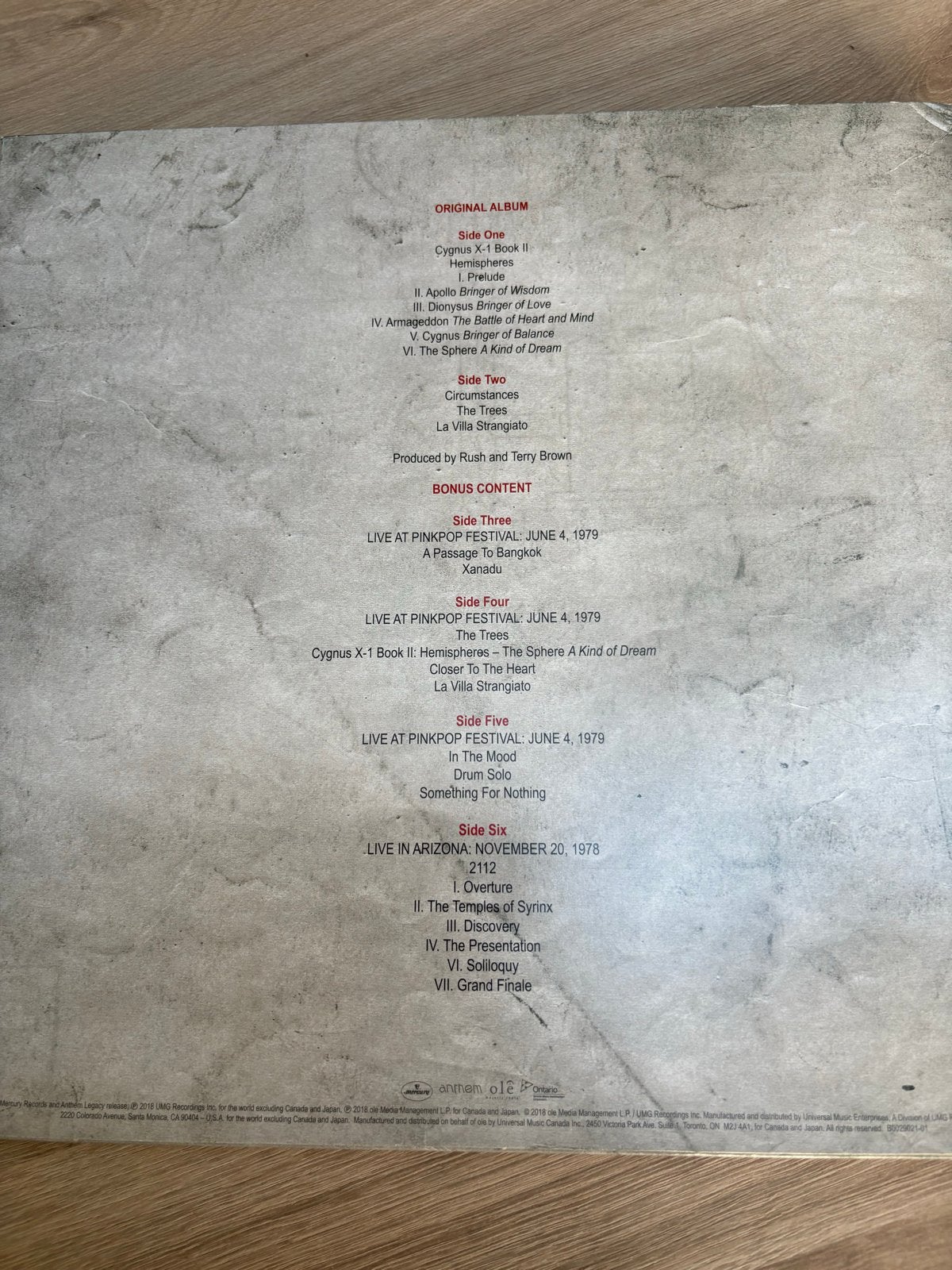 Rush - Hemispheres (40th Anniversary) Boxset LP, Boxset, Progressive Rock, Ophalen of Verzenden, Zo goed als nieuw