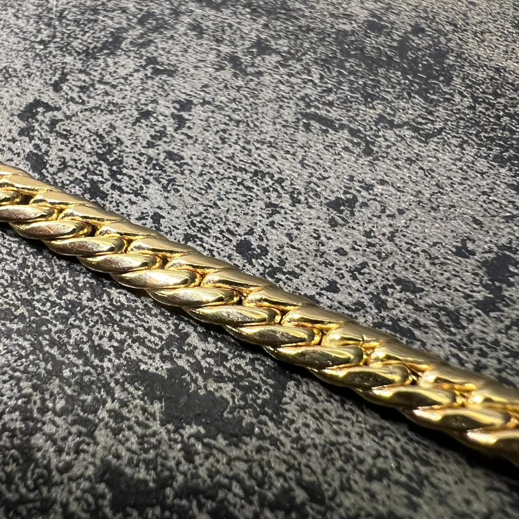 18 karaat gouden armband gourmet schakel, Ophalen of Verzenden, Zo goed als nieuw, Goud