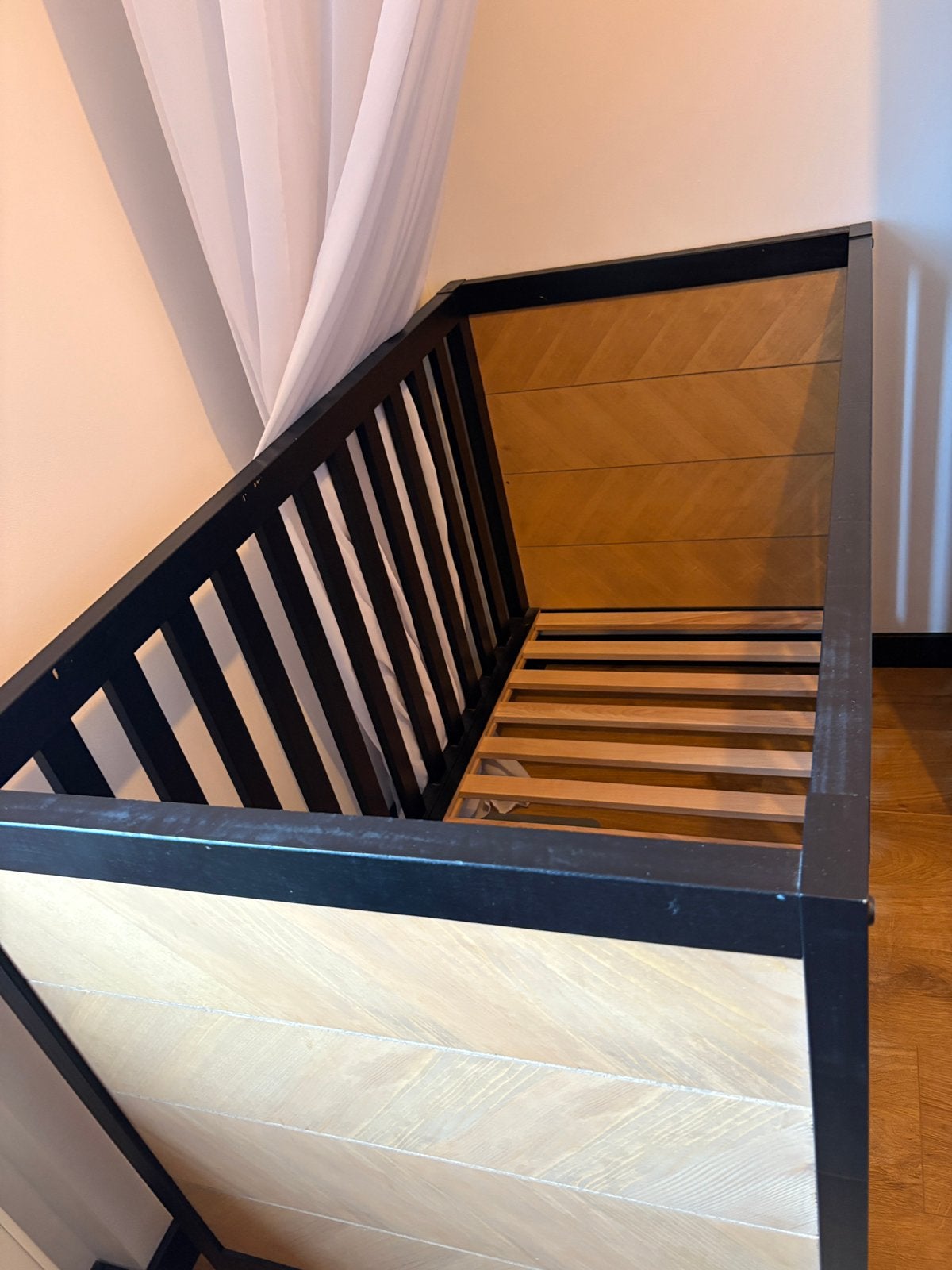 Bopita ledikant Job Vintage, Ophalen, Zo goed als nieuw, Minder dan 140 cm, Matras