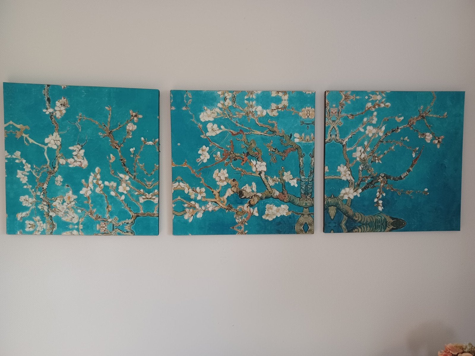 Set van 3 Van Gogh Amandelbloesem Canvas Schilderijen, Ophalen of Verzenden