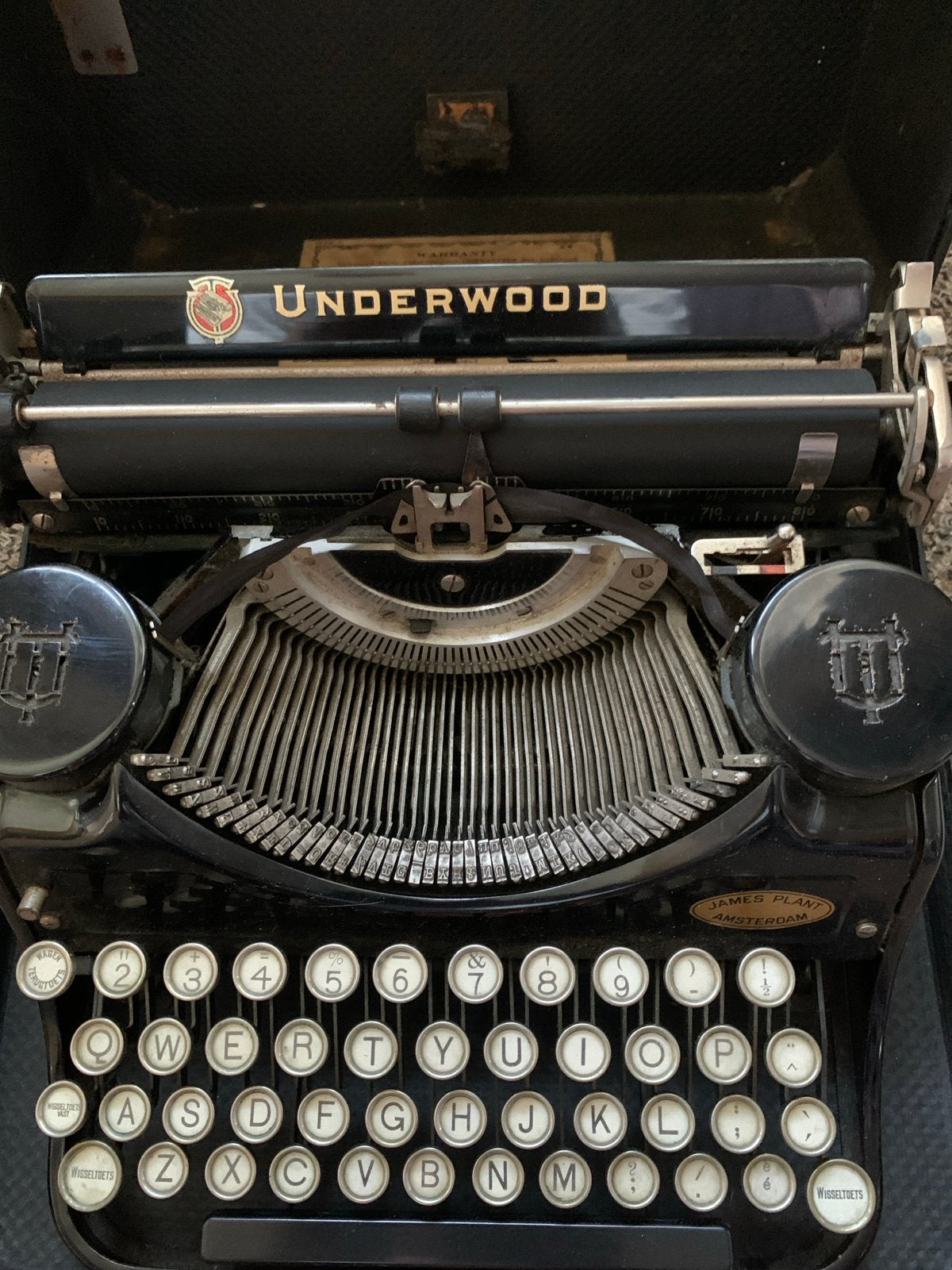 Type machine old. Underwood. James Plant. Vintage. Amsterdam, Ophalen of Verzenden