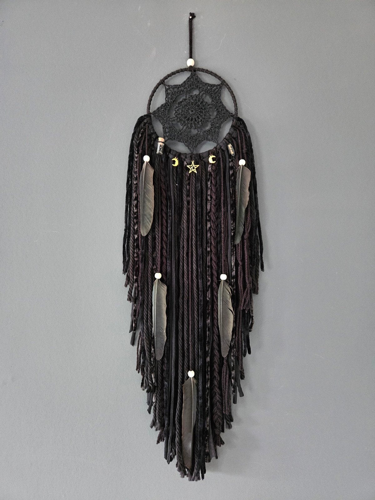 dromenvanger zwart wandkleed boho decoratie bali ibiza, Ophalen of Verzenden, Nieuw