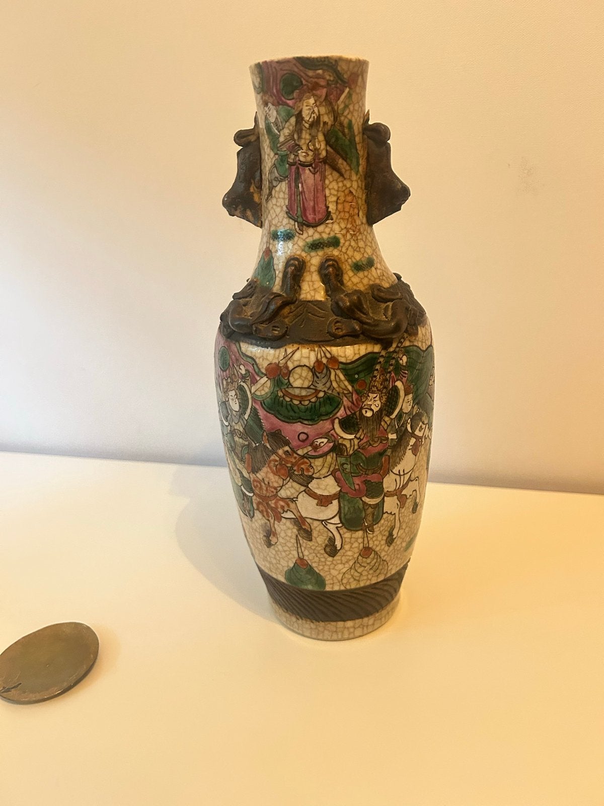 Antieke Chinese Nanking Crackleware Vaas, Ophalen of Verzenden
