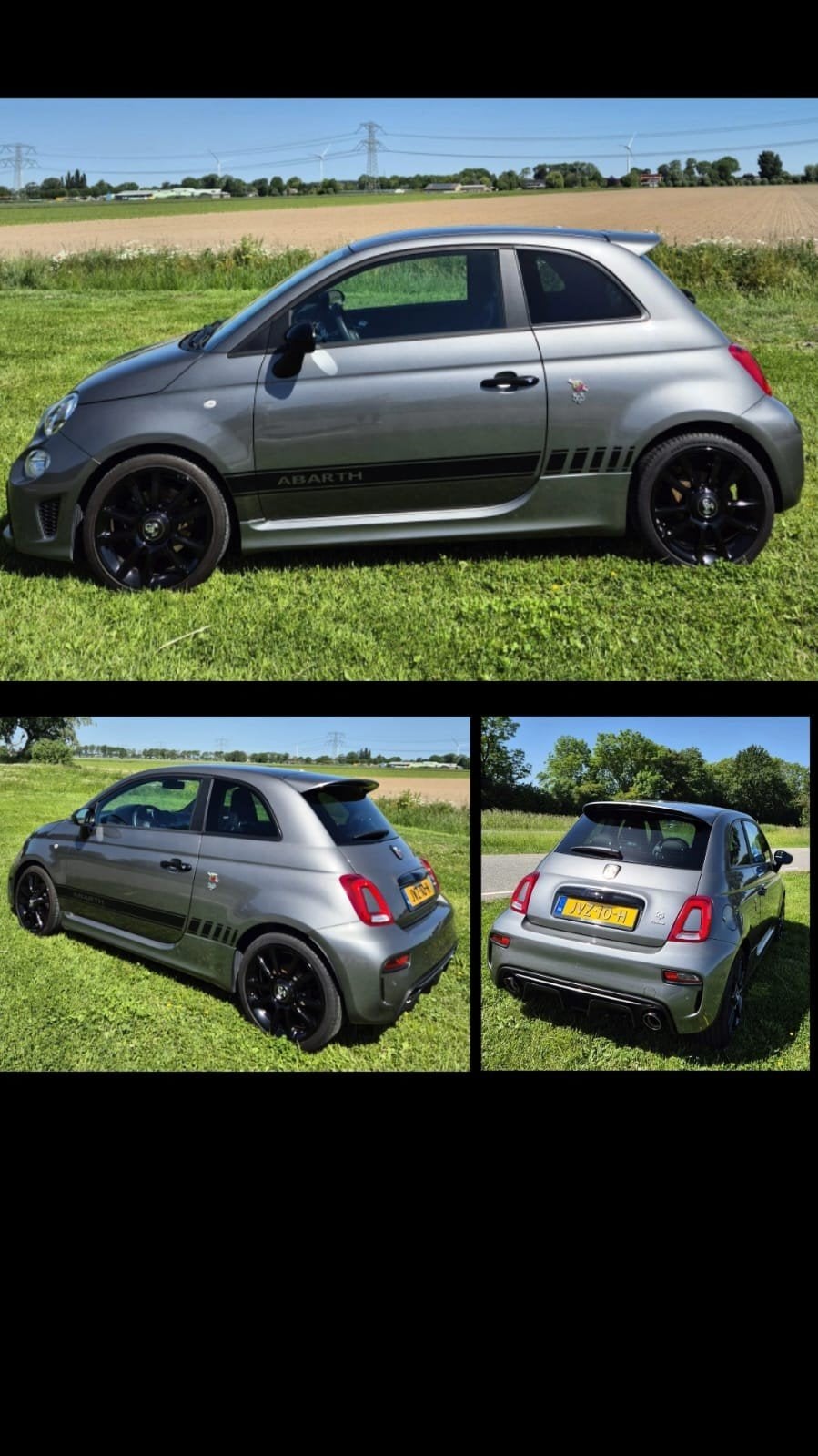 Fiat 500 Abarth - 1.4 T-Jet Abarth Turismo 595 2021 Grijs, Auto's, Voorwielaandrijving, 4 cilinders, 4 stoelen, 163 pk