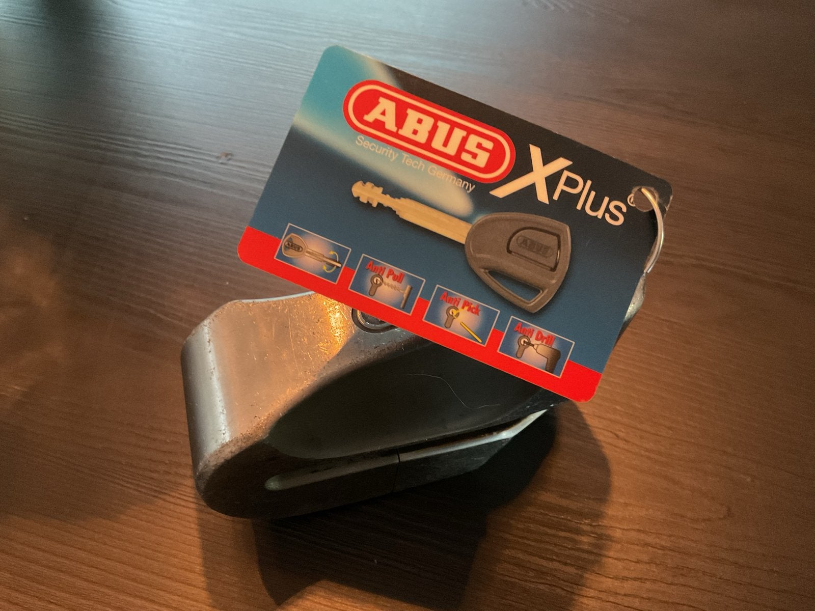 ABUS Detecto XPlus 8008 2.0 schijfremslot met alarm, Ophalen, Gebruikt