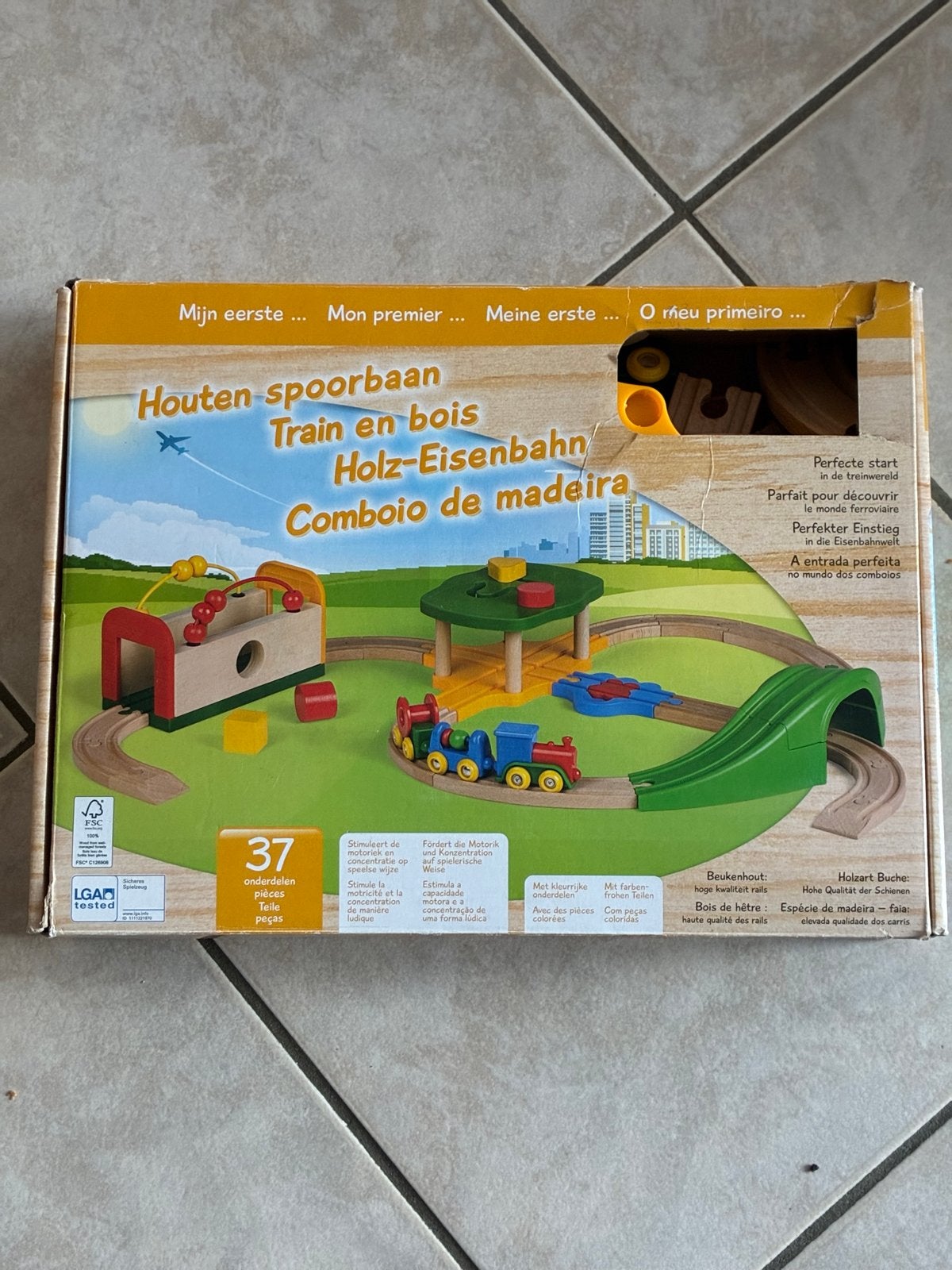 Houten spoorbaan - Mijn eerste trein, Ophalen of Verzenden, Gebruikt, Overige merken