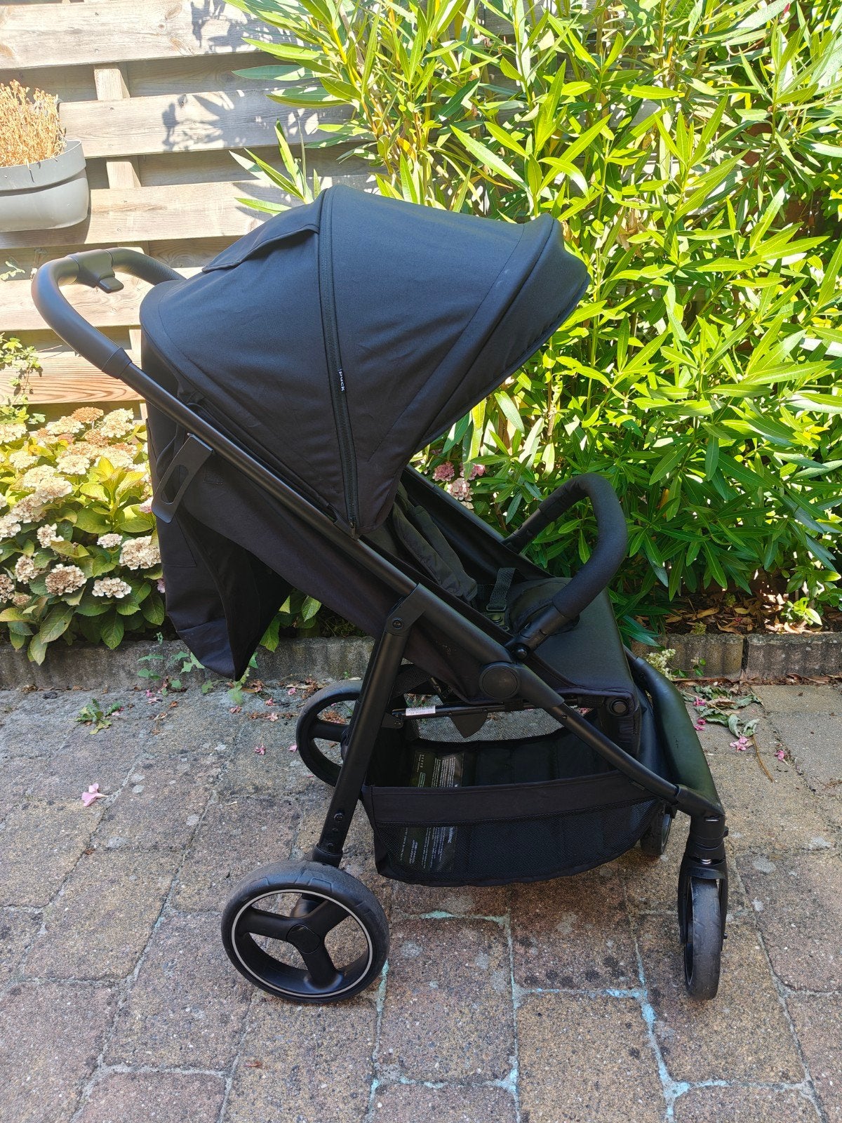 Puck Flo Buggy zwart, Ophalen, Gebruikt, Overige merken, Zonnekap