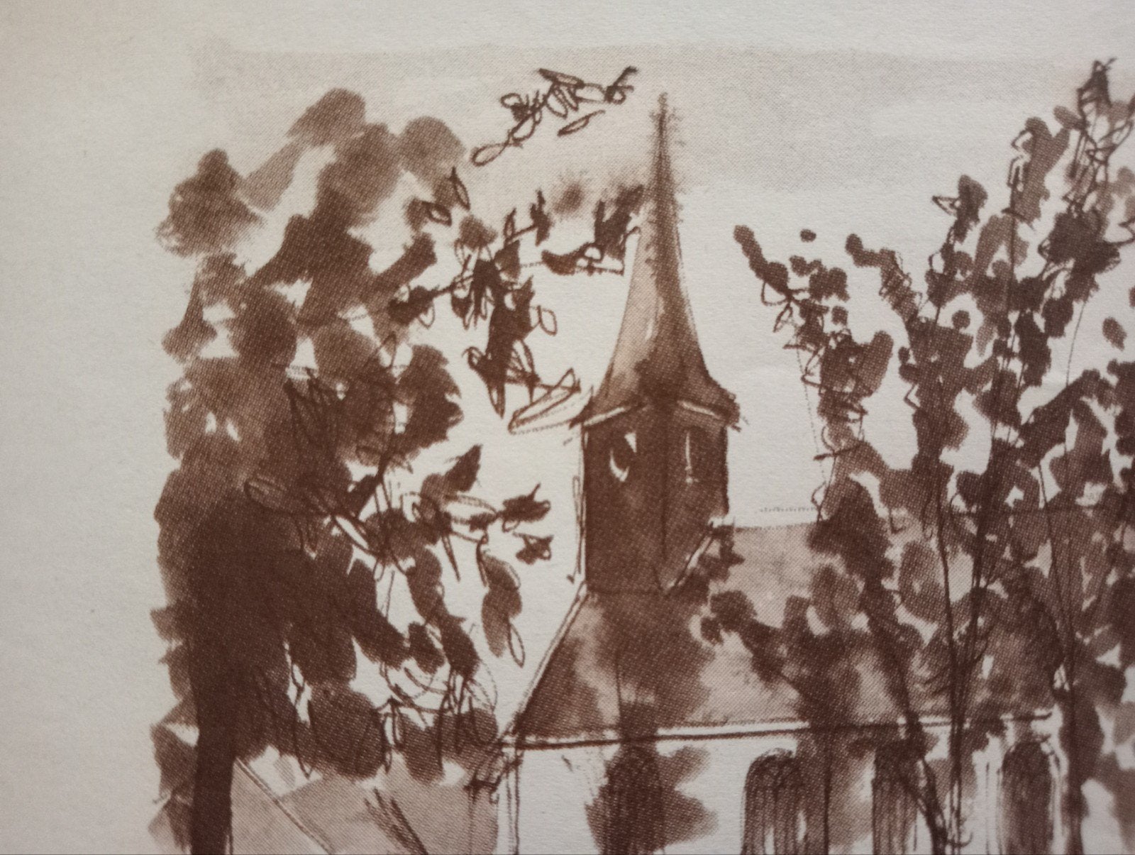 Schoorl offset prent, Ophalen of Verzenden, Voor 1940, Gebruikt, Overige onderwerpen
