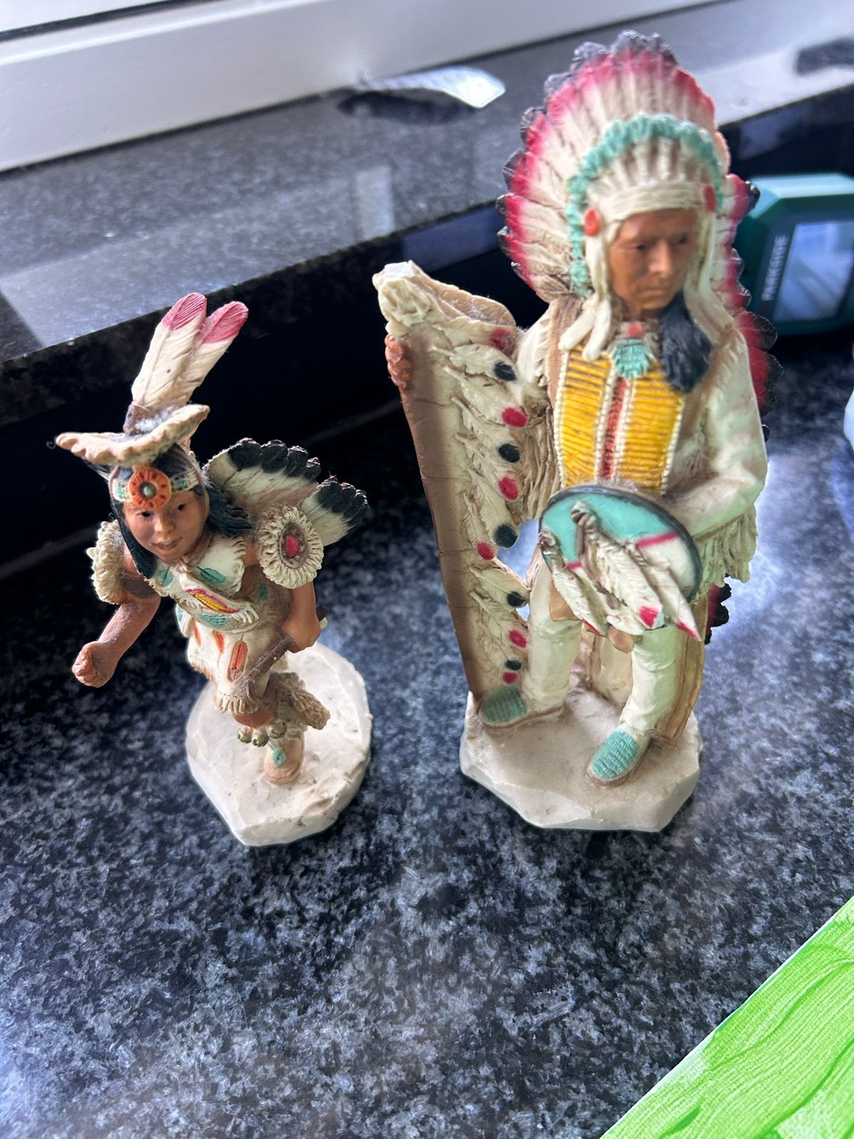 Set van 2 Indianenbeeldjes - Decoratieve Figuren, Ophalen, Gebruikt, Mens