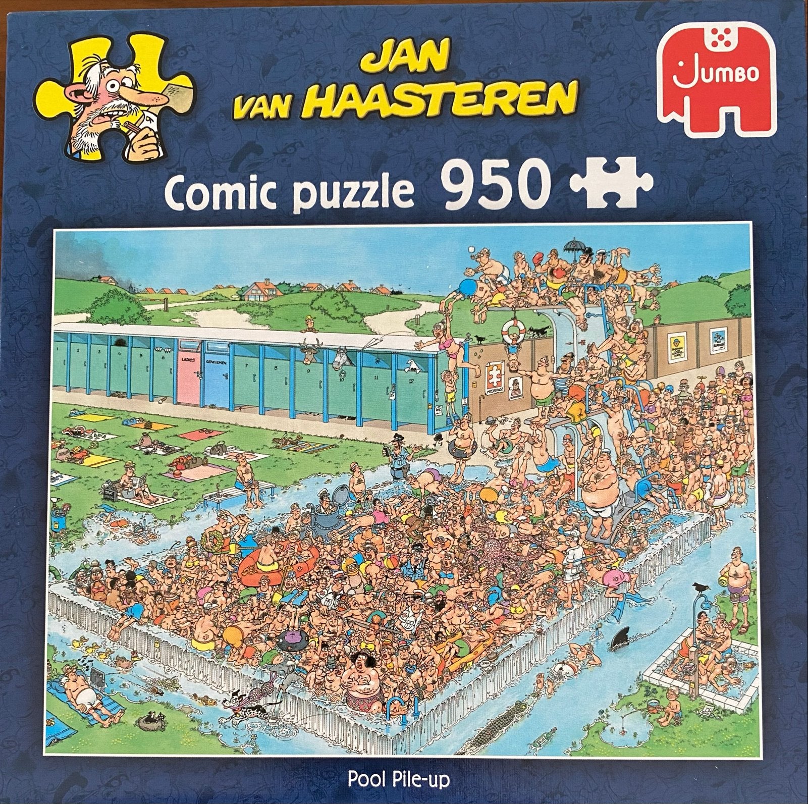 Jan van Haasteren - Pool Pile-up - 950 stukjes - als nieuw, Ophalen, 500 t/m 1500 stukjes, Zo goed als nieuw, Legpuzzel
