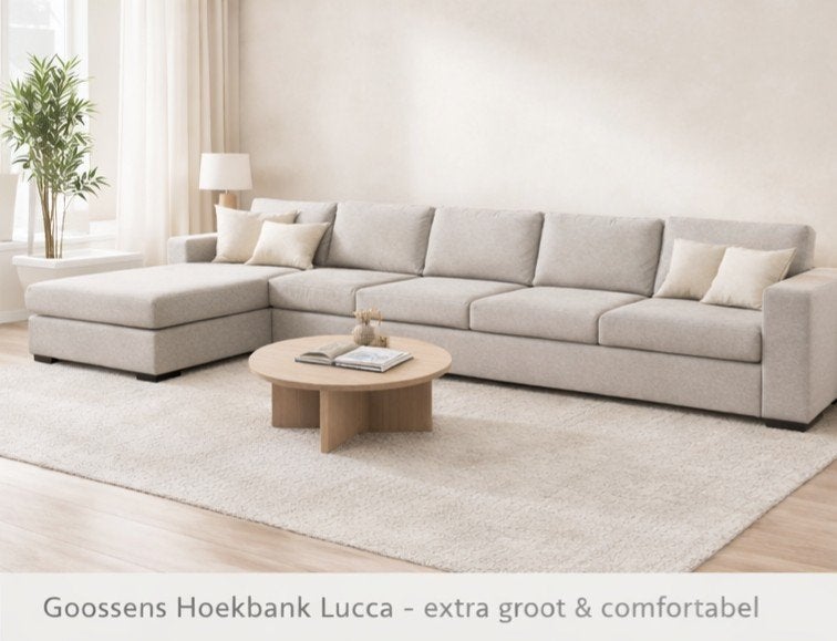 Grote bankstel Goossens comfortabele bank, Ophalen, Zo goed als nieuw, Stof, Goossens luca