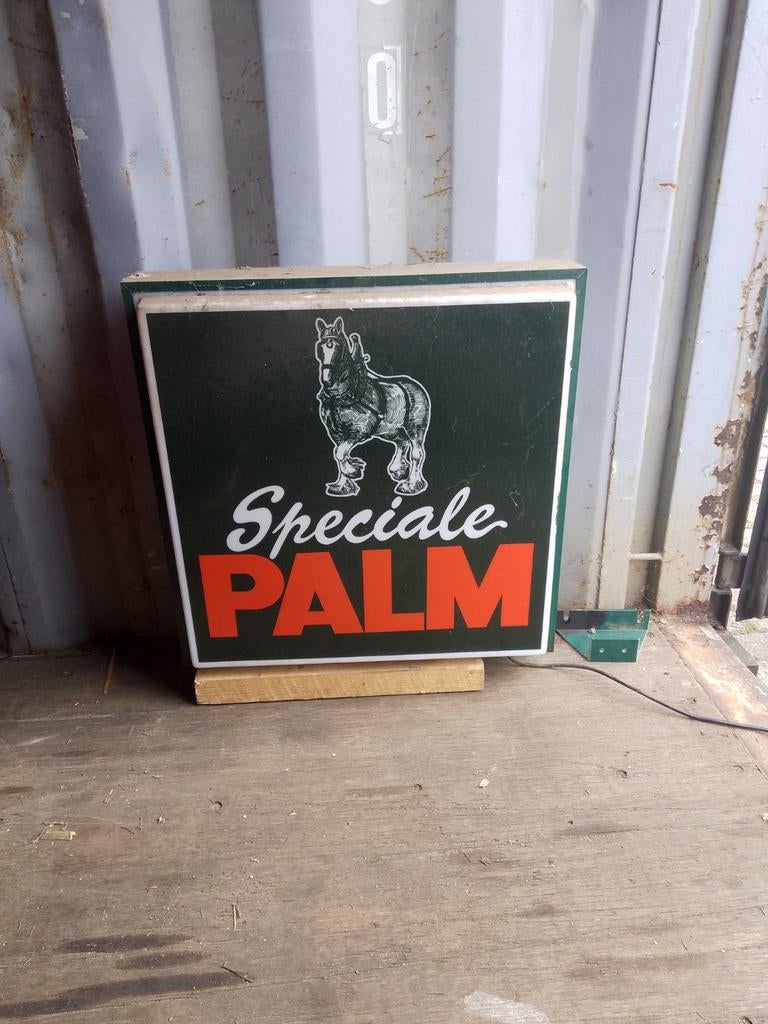 " Speciale Palm" vintage lichtbord reclamebord mancave, Ophalen, Zo goed als nieuw, Reclamebord