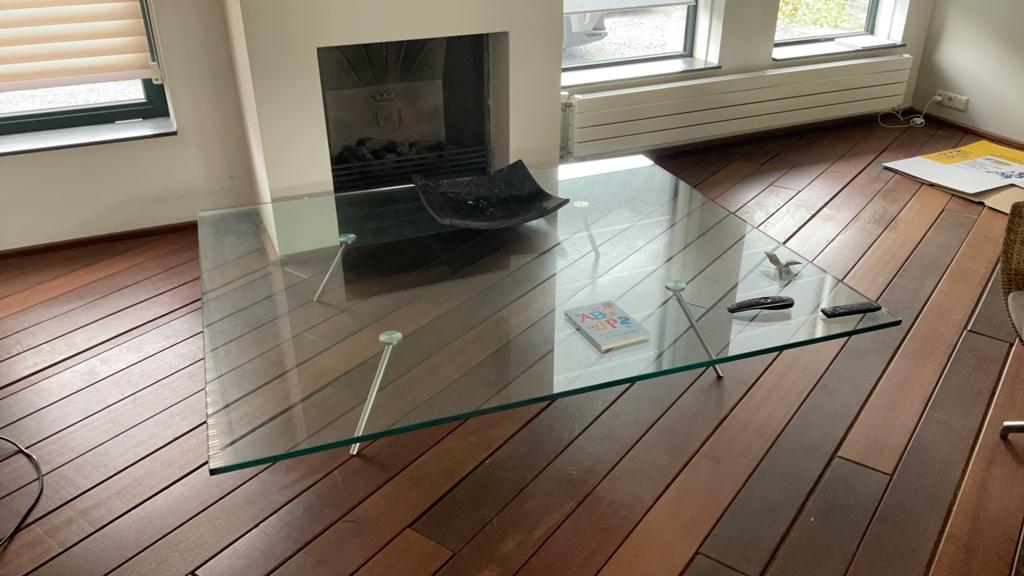Stakke glastafel 150x180 cm, Ophalen, Zo goed als nieuw