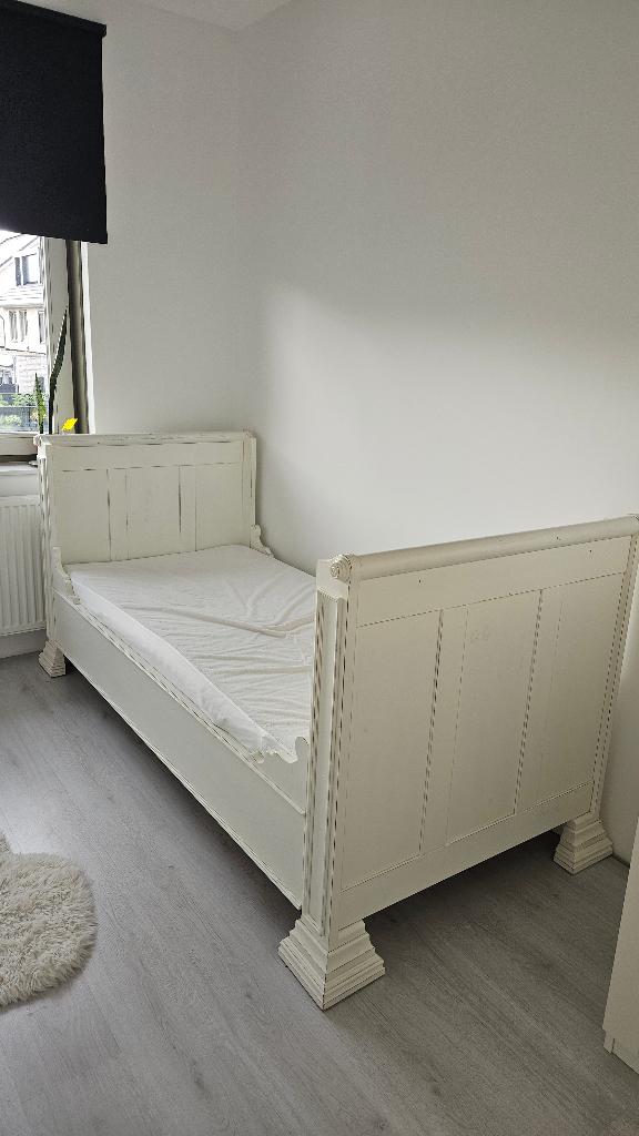 Opsetims eenpersoons bed, Ophalen, Gebruikt, Eenpersoons, Wit