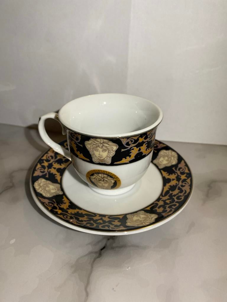 Versace Medusa koffiekopje met schotel, Ophalen, Zo goed als nieuw, Overige stijlen, Kop(pen) en/of Schotel(s)
