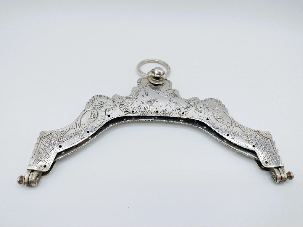 Zilveren tasbeugel, G. Lazonder, Schoonhoven, 1818, Verzenden, Zilver