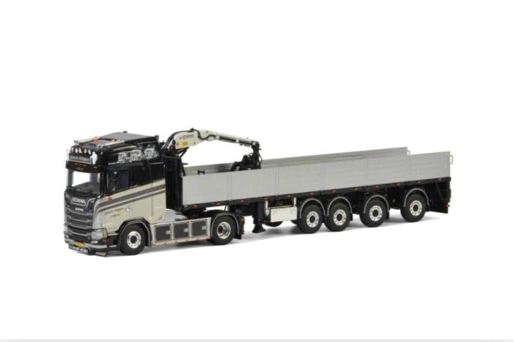 1:50 Scania S Highline met steentrailer Jacob Schipper WSi, Ophalen of Verzenden, Nieuw, Bus of Vrachtwagen, Wsi