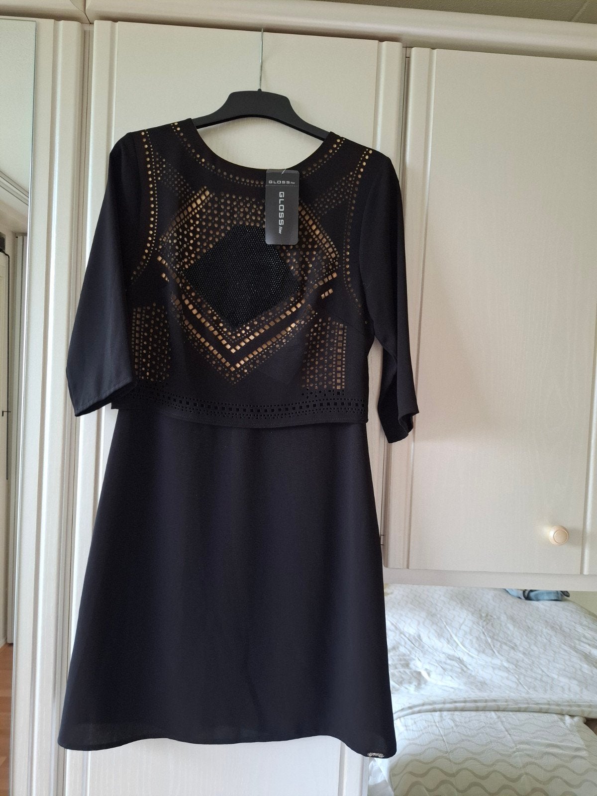 zwarte nieuwe jurk maat 38 merk gloss 5 euro, Maat 38/40 (M), Zwart, Nieuw, Ophalen of Verzenden