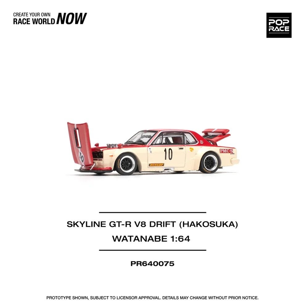 Pop Race Nissan Skyline Gt-R V8 Drift (Hakosuka), Watanabe, Www.rubensmodelautos.nl, Auto, Nieuw, Ophalen of Verzenden