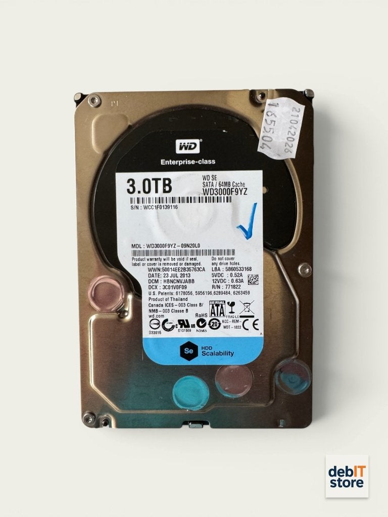 WD Enterprise 3tb NAS - Server HDD (meerdere stuks), Gebruikt, Server, Info@debitstore.nl, Western Digital