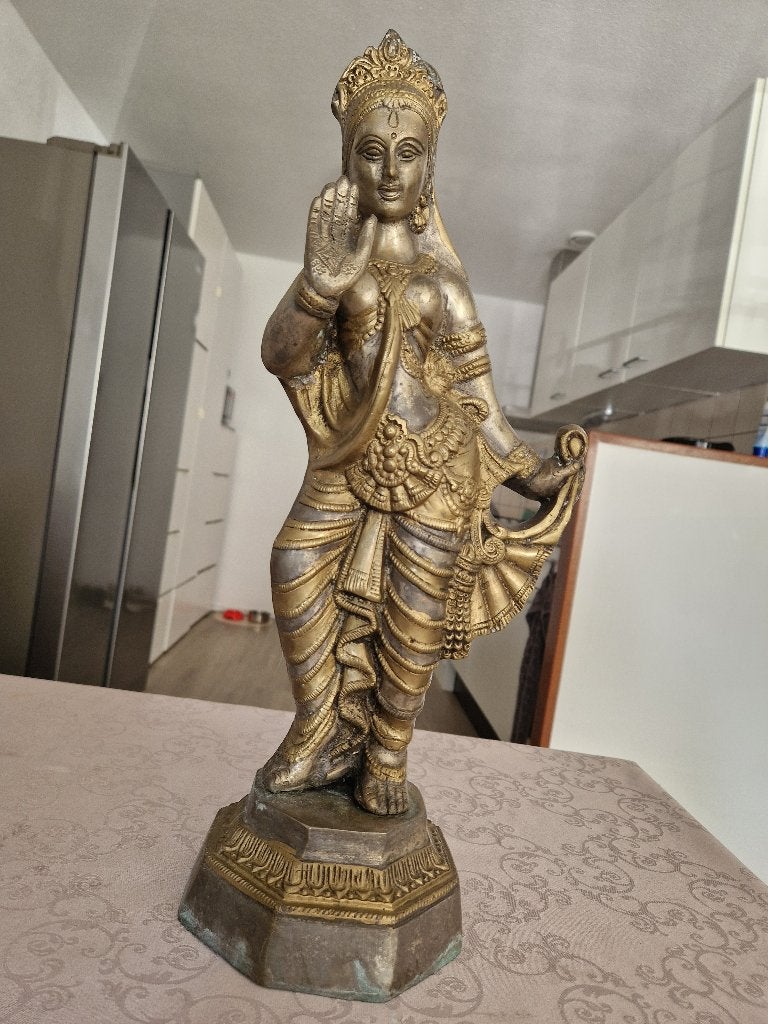 oud bronzen boeddha beeld, Antiek en Kunst, Ophalen of Verzenden