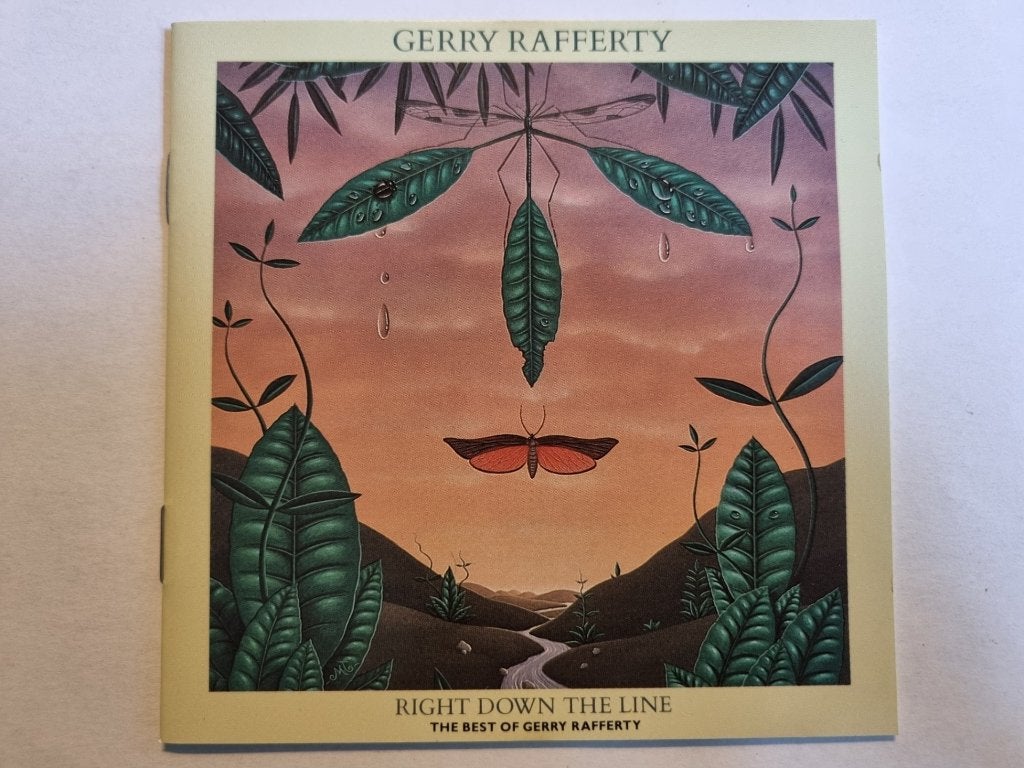 CD Gerry Rafferty - Right Down The Line ; The Best Of (1989), Inclusief boekje, Singer-songwriter, Gebruikt, Ophalen of Verzenden