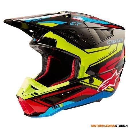 Alpinestars S-M5 Action 2 Crosshelm, Zwart-Geel, Ophalen of Verzenden, Nieuw met kaartje