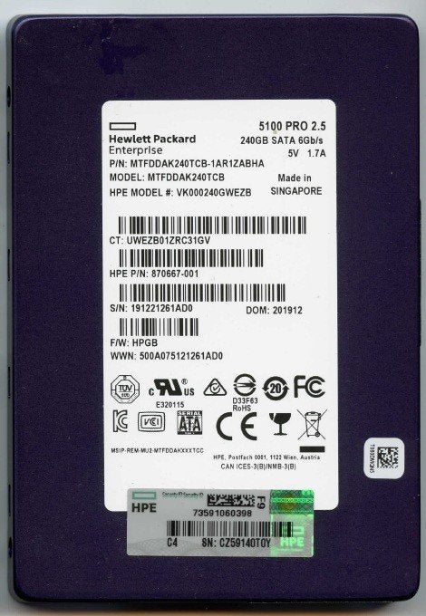 HP 240GB 2.5 inch SSD (Pro 5100) – Ideaal voor laptop of PC, Intern, Verzenden, Zo goed als nieuw, HP