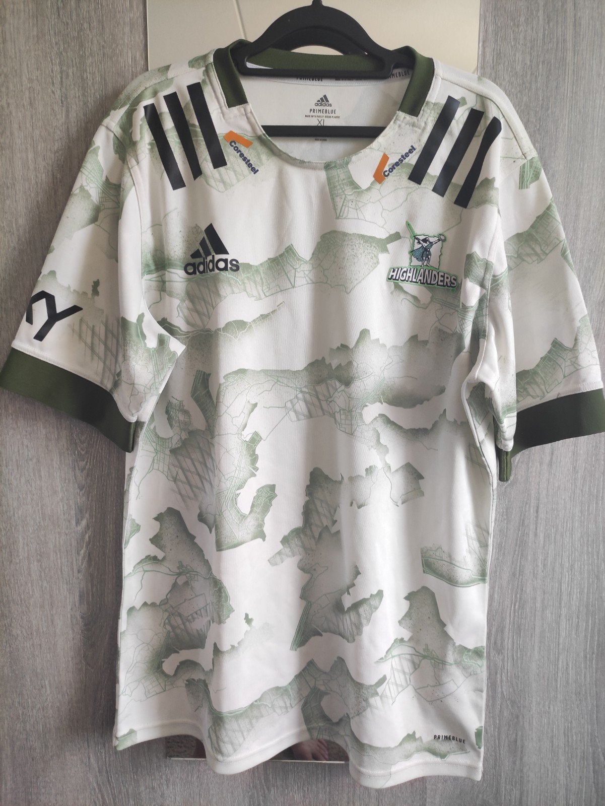 Adidas rugby shirt XL Hoghlanders, Ophalen of Verzenden, Zo goed als nieuw, Kleding