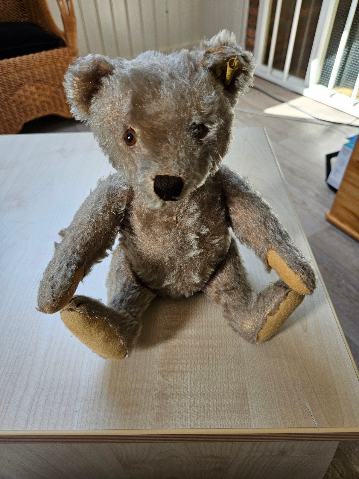 Antieke Beer Steiff 5328.02 zeldzaam, Verzamelen, Beren en Cherished Teddies, Ophalen of Verzenden, Gebruikt, Stoffen beer, Steiff
