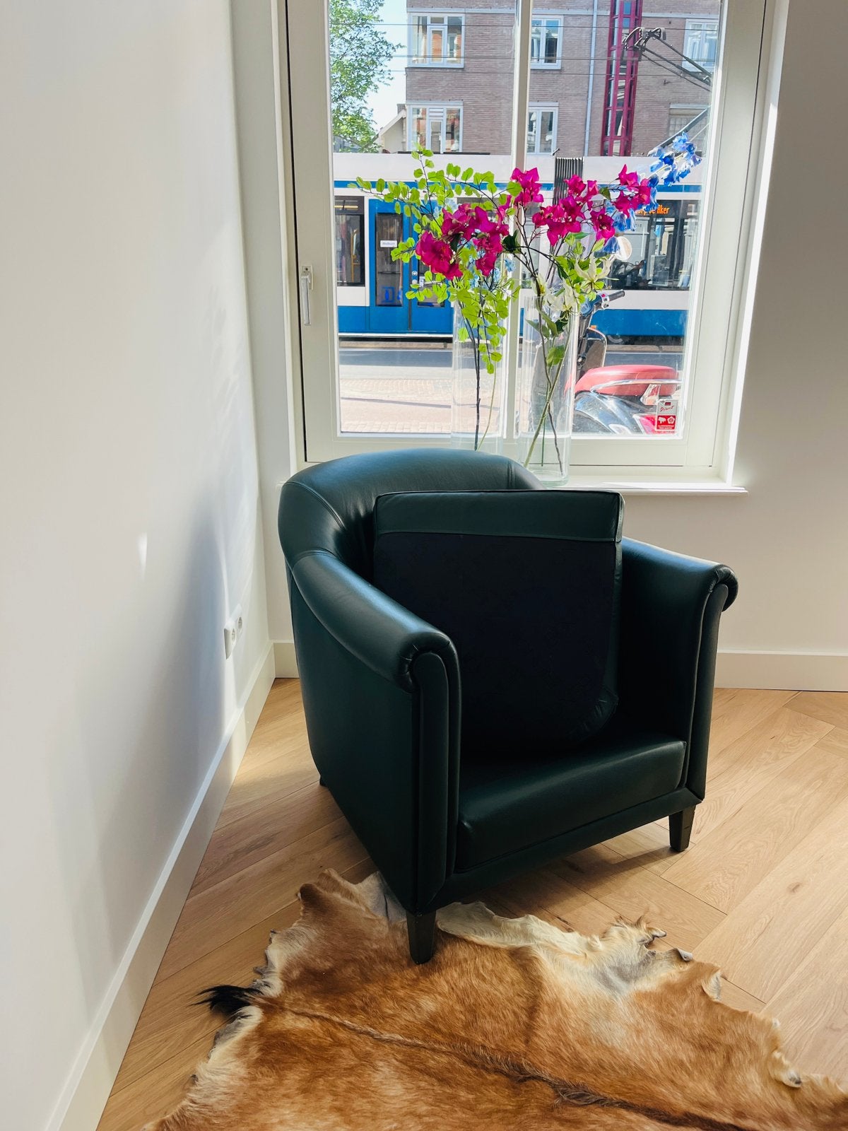 Leren stoel merk Bench, Huis en Inrichting, Fauteuils, Ophalen, Zo goed als nieuw, 75 tot 100 cm, 50 tot 75 cm