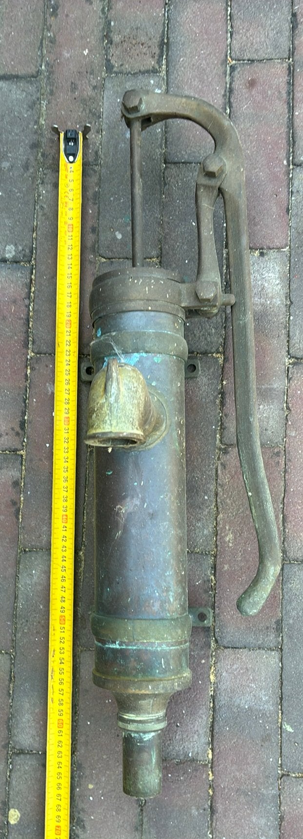 Koperen waterpomp, Ophalen of Verzenden, Gebruikt, Handmatig, Regentonpomp