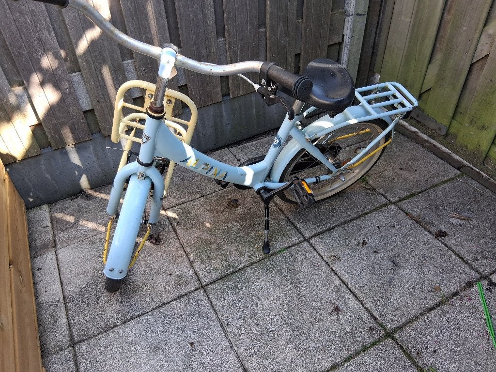 Kinderfiets 17 inch blauw, Fietsen en Brommers, Ophalen, Terugtraprem, Alpina Clubb, 16 tot 20 inch