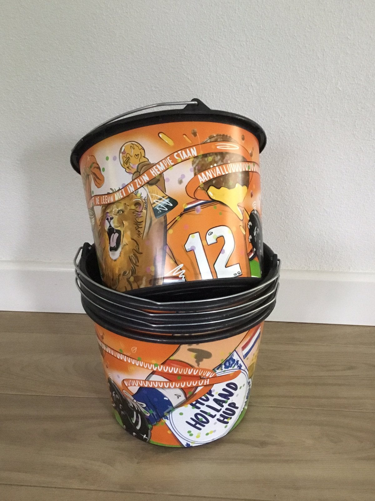 Wk voetbal oranje artikel emmer emmers koelemmer bier wijn, Ophalen, Nieuw, Kunststof