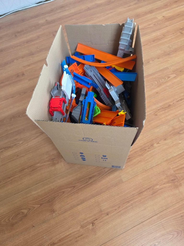 Grote partij Hot Wheels racebaan onderdelen, Gebruikt, Onderdelen, Ophalen of Verzenden, Met looping